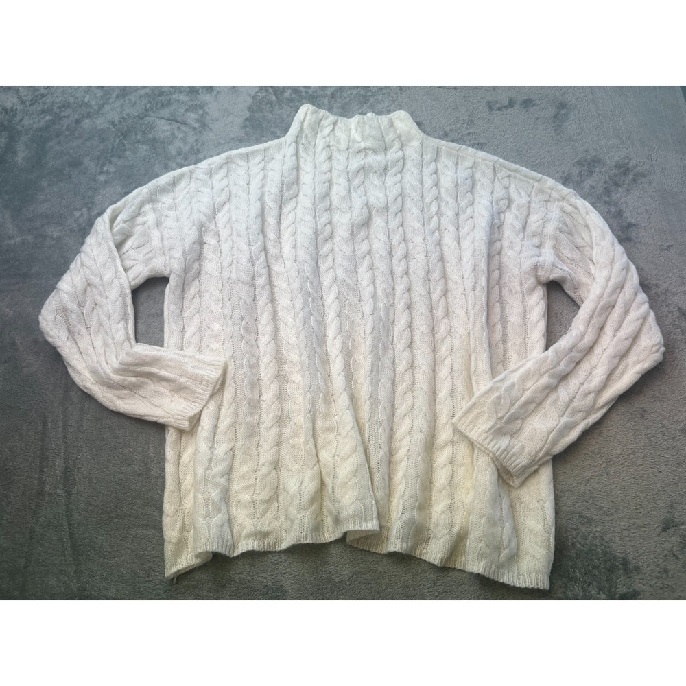 Kela Women Cream Ivory Cable Knit Mock Neck Pullover Sweater XL S79756
